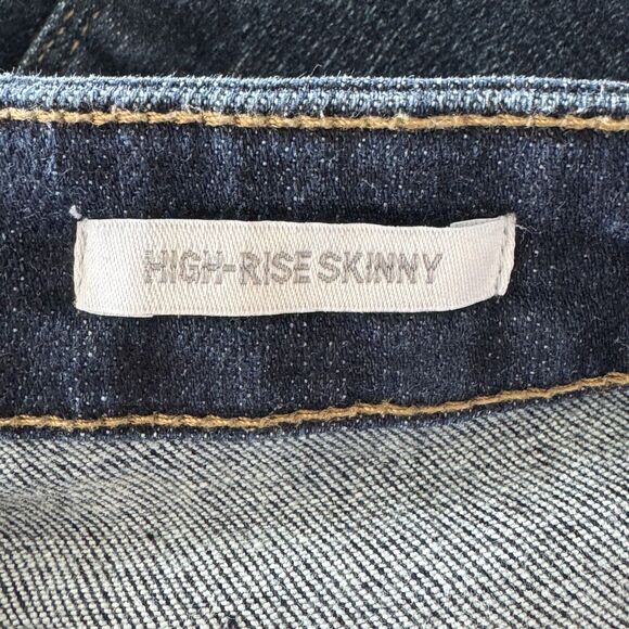 True Craft Juniors SZ 15 Skinny Jeans Distressed High-Rise Whiskered Dark Wash - Picture 9 of 10